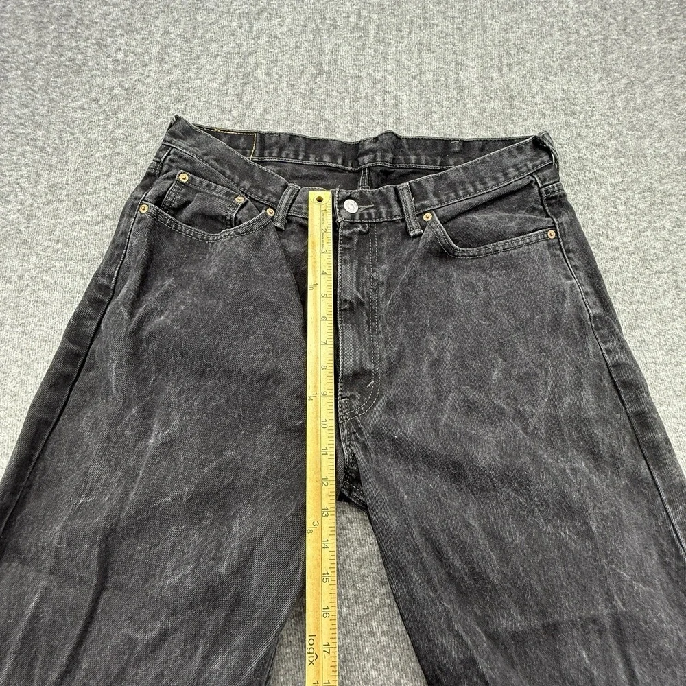 Levis 550 Jeans Mens 38x32 Black Denim Distressed‎ Relaxed Fit Pockets